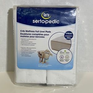 Serta Sertapedic 2 Pack Crib Mattress Liner Pads